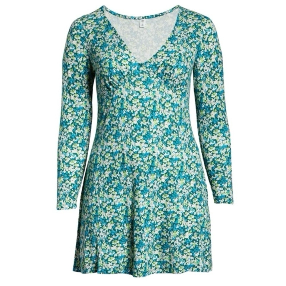 NWT Nordstrom BP Green Moss Hannah Kate Long Sleeve Fit & Flare Dress - Picture 8 of 8